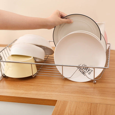 Royal Cuisine Chrome Flat Dish Drainer-Utensils Organiser