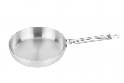 Aluminium Frying Pan with Stainless Steel Handle, Heat Resistant Kitchen Fry Pan