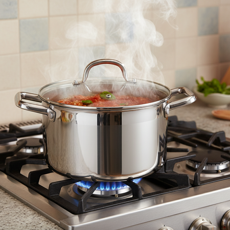 3PCS Stainless Steel Cookware Set–Straight Shape Cooking Pots 24,26,28 with Lids