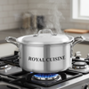 5PCS Aluminium Casserole Set with Lids 18cm–28cm | Durable Cookware Pots Kitchen