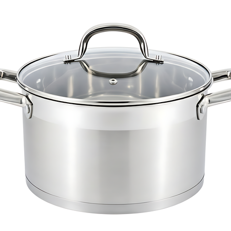 3PCS Stainless Steel Cookware Set–Straight Shape Cooking Pots 24,26,28 with Lids