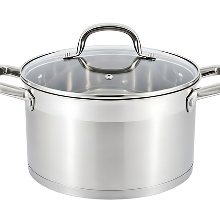 3PCS Stainless Steel Cookware Set–Straight Shape Cooking Pots 24,26,28 with Lids