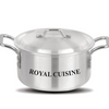 5PCS Aluminium Casserole Set with Lids 18cm–28cm | Durable Cookware Pots Kitchen