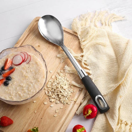 Royal Cuisine Set of 5 Stainless Steel Silicone Coated Kitchen Gadgets Including Fish Slice, Cooking Spoon, Cheese Grater, Skimmer Spoon and Potato Peeler