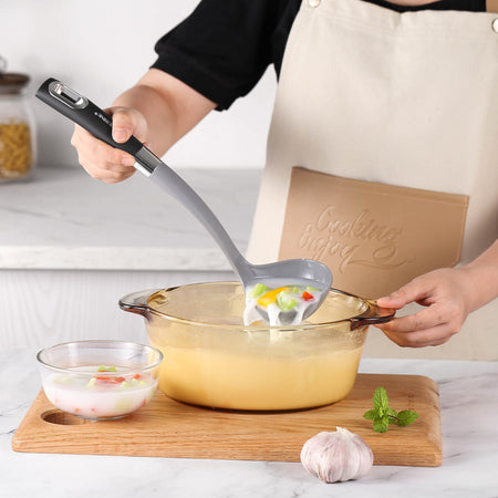 Royal Cuisine Set of 7 Stainless Steel Nylon Silicone Coated Kitchen Spoons