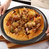 Royal Cuisine Set of 4 Silicone Coated Tools Including Carbon Steel Non-Stick Pizza Pan Pizza Cutter Wheel Pizza Pie Server Cheese Grater