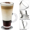Latte Glasses Set of 4, 270ml Glass Coffee Cups