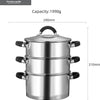 3 Tier Steamer 22cm – Stainless Steel Steamer Pan