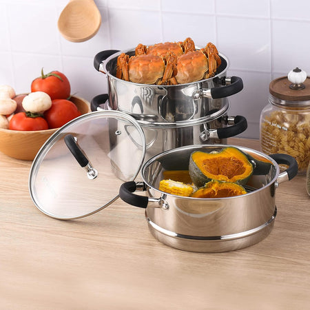 3 Tier Steamer 22cm – Stainless Steel Steamer Pan