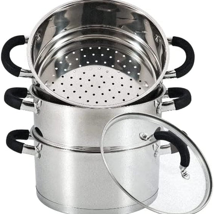 3 Tier Steamer 22cm – Stainless Steel Steamer Pan