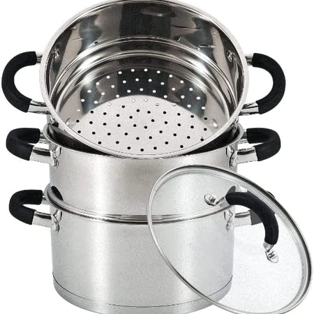3 Tier Steamer 22cm – Stainless Steel Steamer Pan
