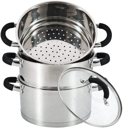 3 Tier Steamer 22cm – Stainless Steel Steamer Pan