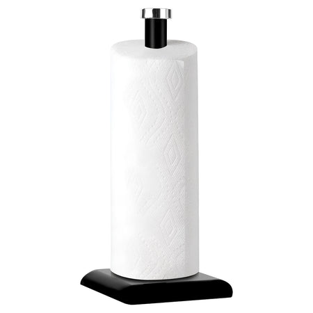 Royal Cuisine Black Mug Tree & Kitchen Roll Holder – 6 Cup Stand
