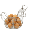Metal Hen Egg Basket Wire Chicken Egg Holder Farmhouse Kitchen Decor for Dining