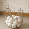 Metal Hen Egg Basket Wire Chicken Egg Holder Farmhouse Kitchen Decor for Dining