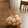 Metal Hen Egg Basket Wire Chicken Egg Holder Farmhouse Kitchen Decor for Dining