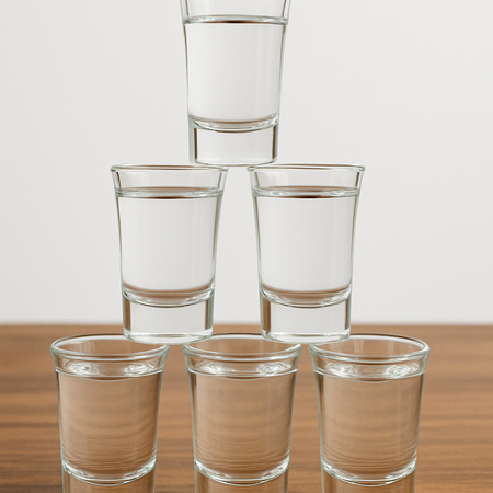 Shot Glasses Set of 6 – Classic Clear Glass – Premium– Perfect for Parties, Home