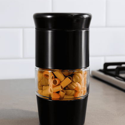 Premium Glass Jar Canister with Stainless Steel Lid–Best Airtight Seal Storage