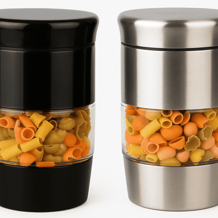 Premium Glass Jar Canister with Stainless Steel Lid–Best Airtight Seal Storage
