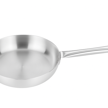 Aluminium Frying Pan with Stainless Steel Handle, Heat Resistant Kitchen Fry Pan