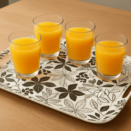 Set of 2 Melamine Serving Trays – Small & Large| Durable Lightweight for Kitchen