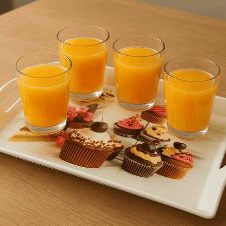 Melamine Serving Tray Set of 2 – Small & Large | Lightweight Durable Kitchen