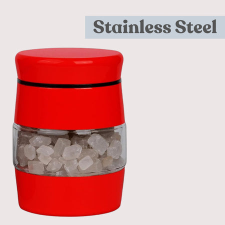 Royal Cuisine Tea Coffee Sugar Canisters – 3 Piece Glass Storage Jars, Red