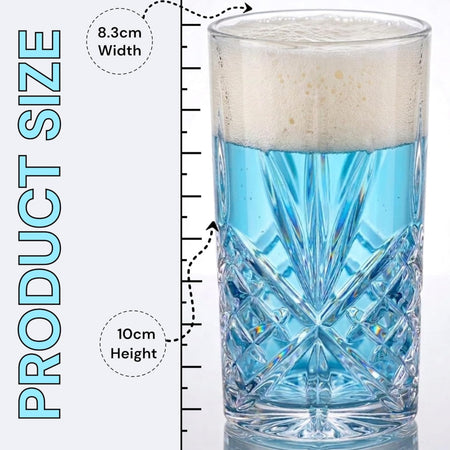 Royal Cuisine Highball Drinking Glasses Set – 300ml & 370ml