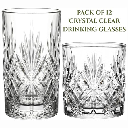 Royal Cuisine Highball Drinking Glasses Set – 300ml & 370ml