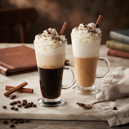 Royal Cuisine Latte Glasses Set of 2, 270ml Glass Coffee Cups
