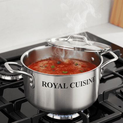 8PCS Aluminium Fish Pot Set 24cm–30cm, Non-Stick Cooking Pots with Lids, Durable