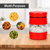 Royal Cuisine Tea Coffee Sugar Canisters – 3 Piece Glass Storage Jars, Red