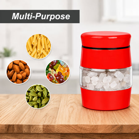 Royal Cuisine Tea Coffee Sugar Canisters – 3 Piece Glass Storage Jars, Red