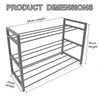 Royal Cuisine 3 Tier Shoe Rack – Metal Shoe Storage Organiser