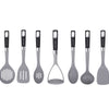 Royal Cuisine Set of 7 Stainless Steel Nylon Silicone Coated Kitchen Spoons