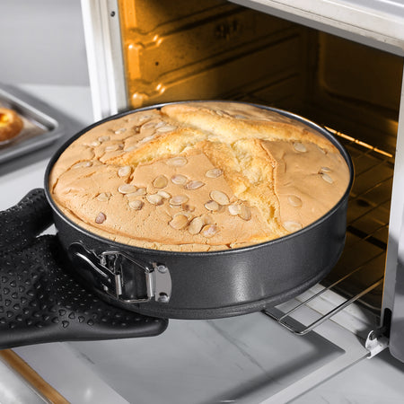 3PCS Cake Tin Set – Square, Round & Heart Shape Baking Pans (24cm, 18cm & 23cm)