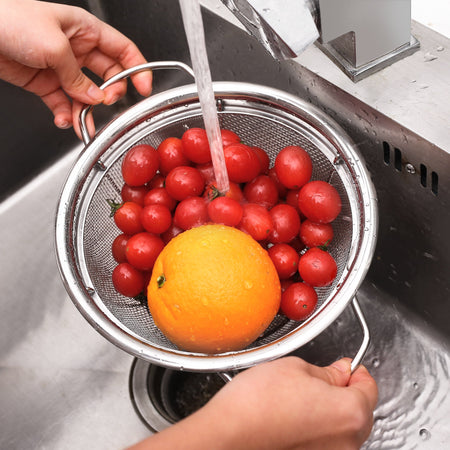 Premium Stainless Steel Colander with Loop Handles–Professional Kitchen Strainer