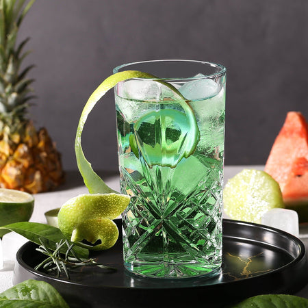 Royal Cuisine 6X 360ml Crystal Melodic Tall Tumblers Highball Drinking Glasses