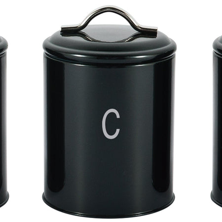 Stainless Steel 4pc Bread Bin Set Kitchen Tea Sugar Coffee Jar Bin Canister
