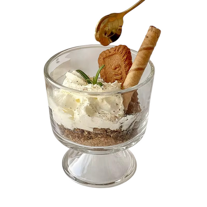 Striped Dessert Bowls – Pack of 6 | Stylish Serving Bowls for Ice Cream, Pudding