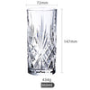 Royal Cuisine 6X 360ml Crystal Melodic Tall Tumblers Highball Drinking Glasses