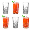 Royal Cuisine 6X 360ml Crystal Melodic Tall Tumblers Highball Drinking Glasses