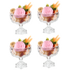 Royal Cuisine Diamond-Cut Glass Dessert Bowls