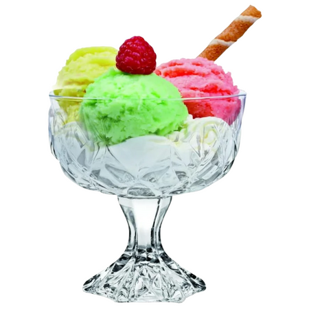 Royal Cuisine Diamond-Cut Glass Dessert Bowls