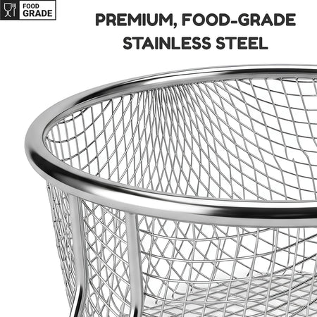 Royal Cuisine Stainless Steel Chip Pan Basket | 19cm & 21cm