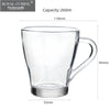 Royal Cuisine Glass Coffee & Tea Cups – Set of 6, 260ml