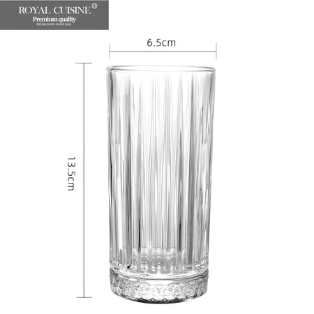 Royal Cuisine Crystal Melodia Highball Glasses – Set of 6