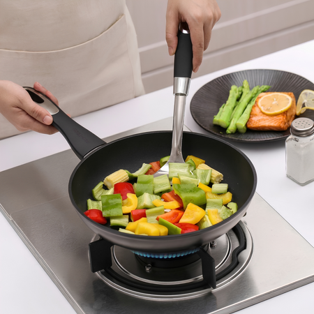Royal Cuisine Stainless Steel Slotted Turner with Comfort Grip Handle