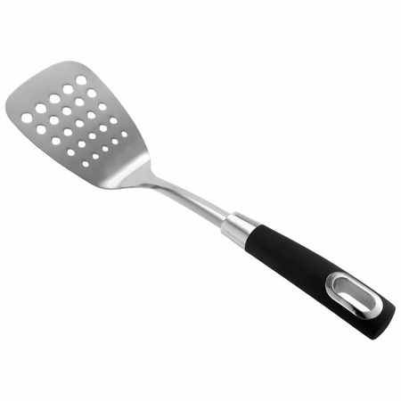 Royal Cuisine Stainless Steel Slotted Turner with Comfort Grip Handle