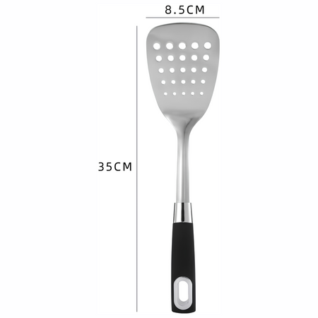 Royal Cuisine Stainless Steel Slotted Turner with Comfort Grip Handle